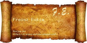 Freisz Eutim névjegykártya